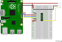 Raspberry-Pi-MCP3008-ADC-Anschluss-Steckplatine